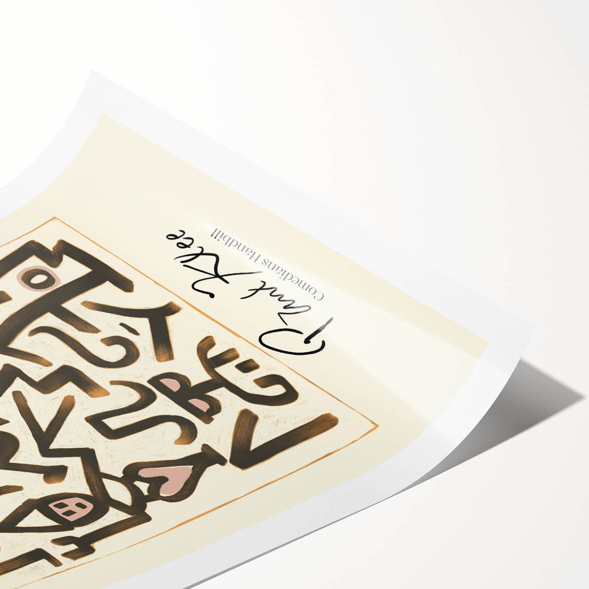 Modern Abstract Wall Art – Paul Klee-Inspired "Comedians Handbill" Print