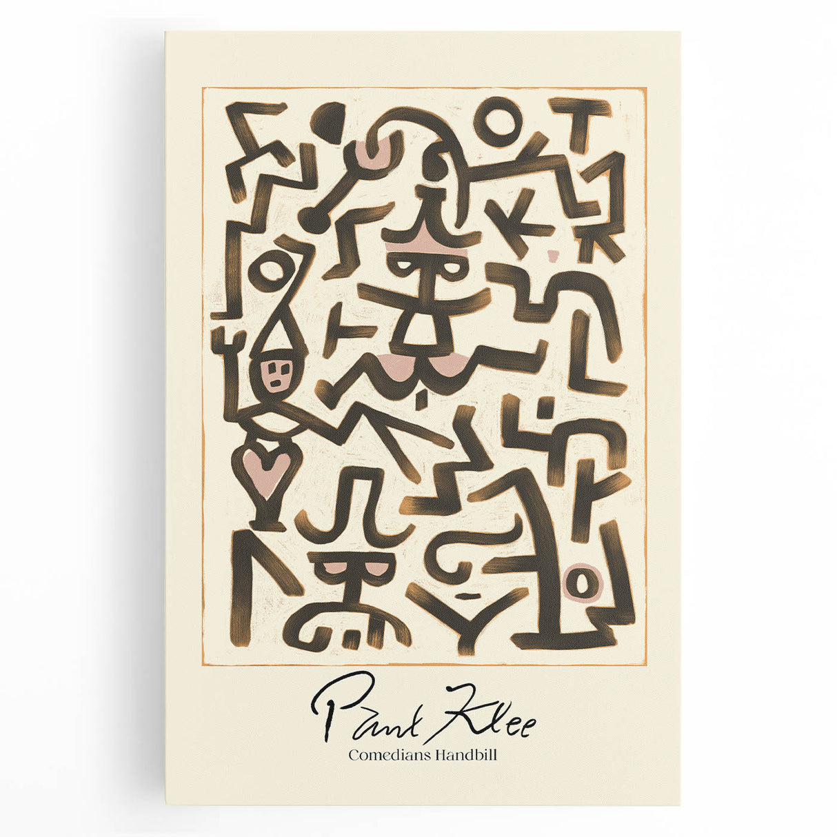 Modern Abstract Wall Art – Paul Klee-Inspired "Comedians Handbill" Print