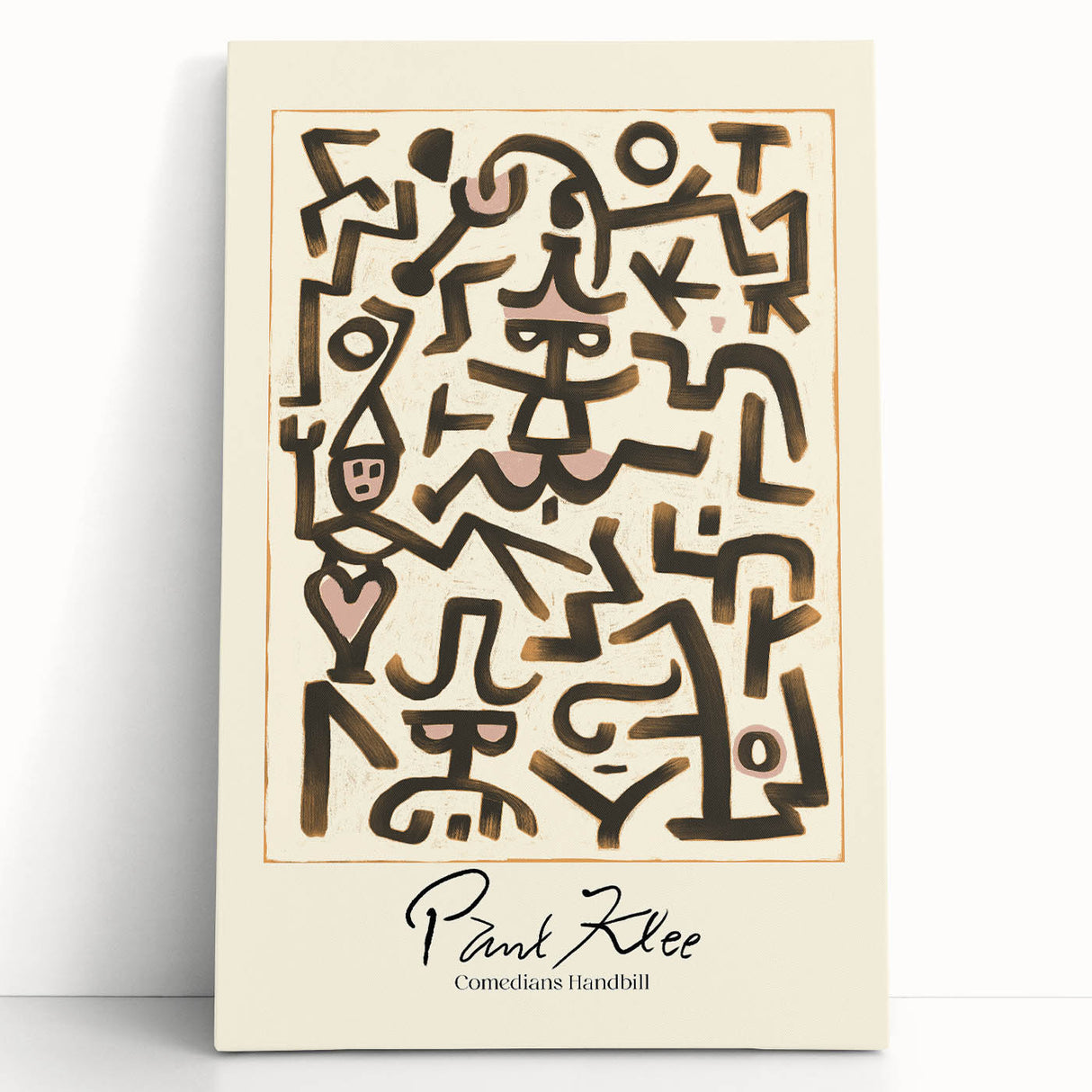 Modern Abstract Wall Art – Paul Klee-Inspired "Comedians Handbill" Print
