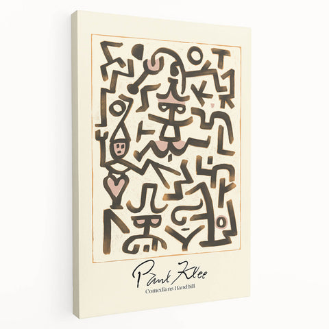 Modern Abstract Wall Art – Paul Klee-Inspired "Comedians Handbill" Print