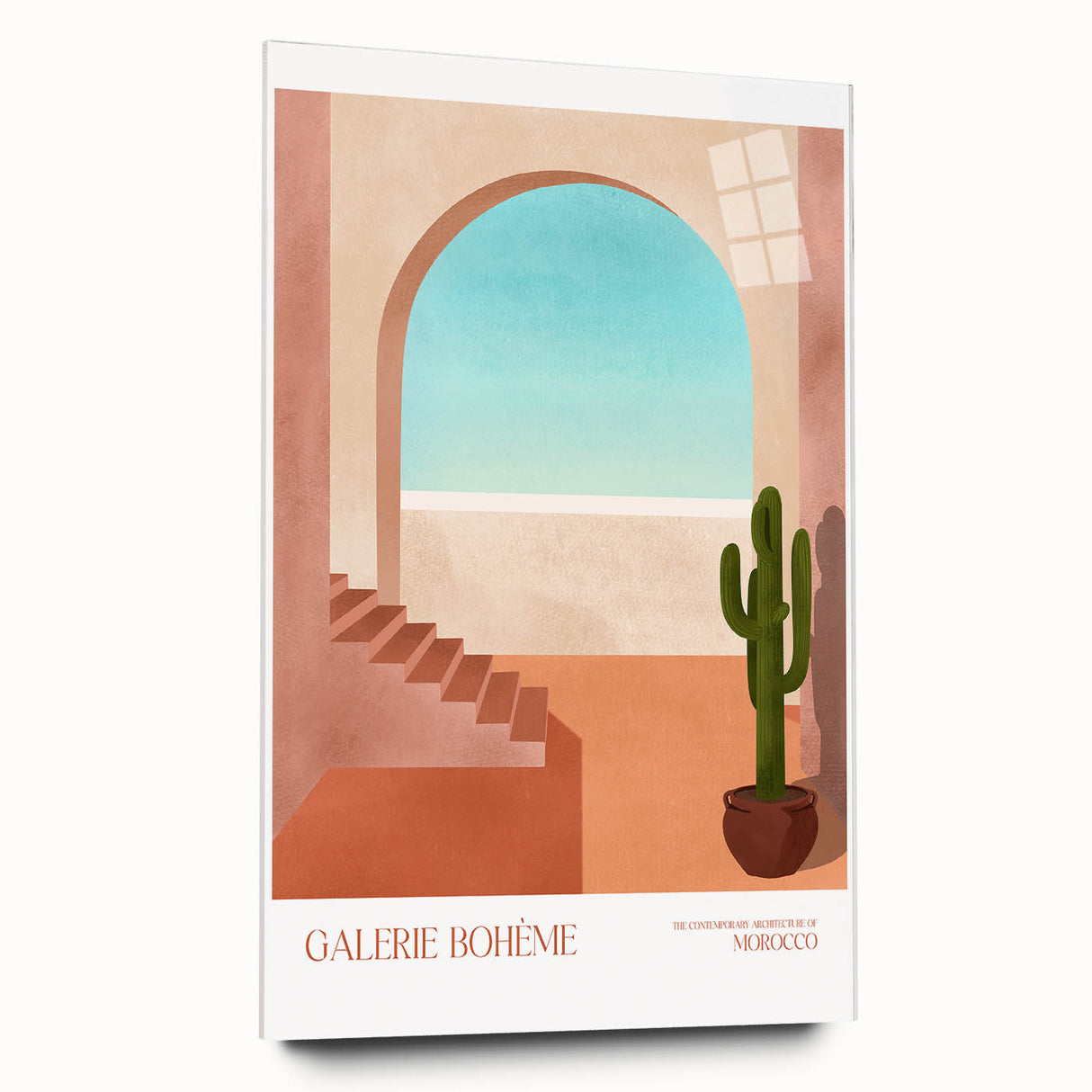 Contemporary Art Prints - Modern Wall Decor with Moroccan Staircase Scene