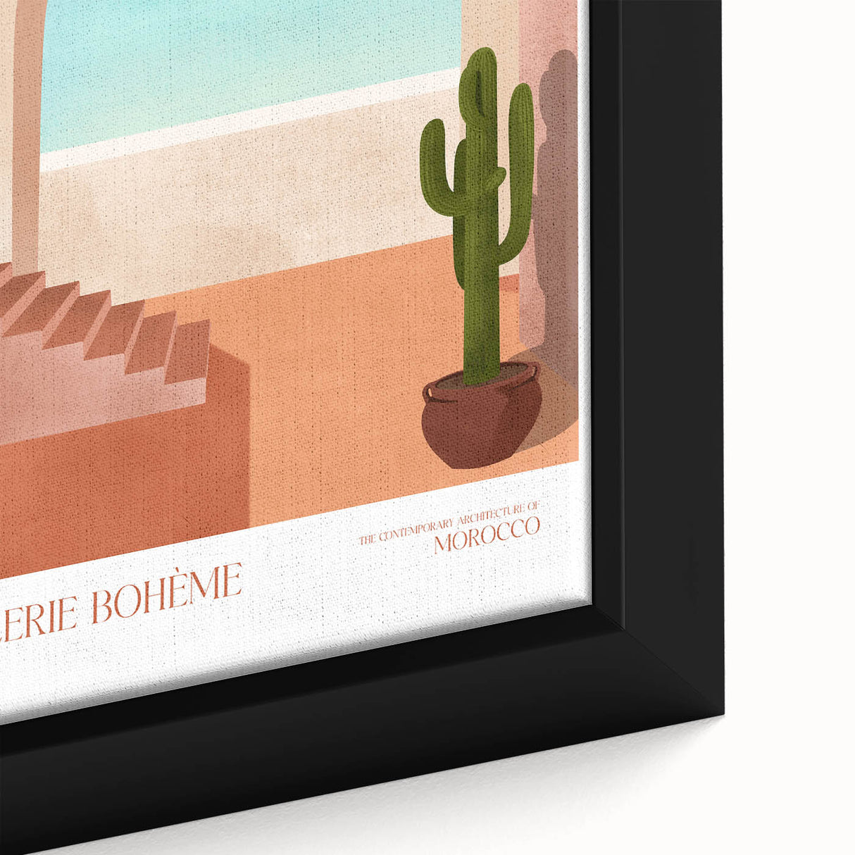 Contemporary Art Prints - Modern Wall Decor with Moroccan Staircase Scene