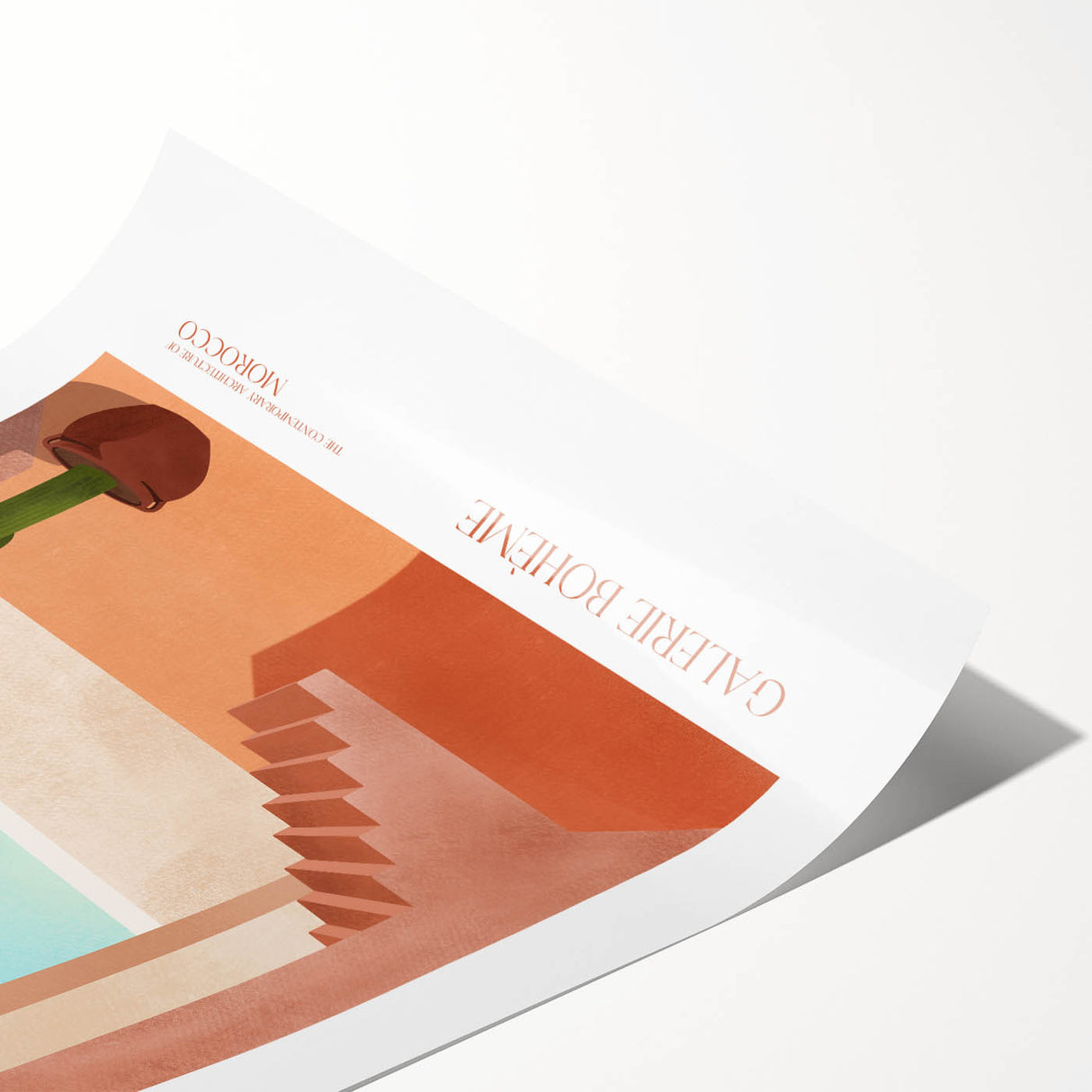 Contemporary Art Prints - Modern Wall Decor with Moroccan Staircase Scene