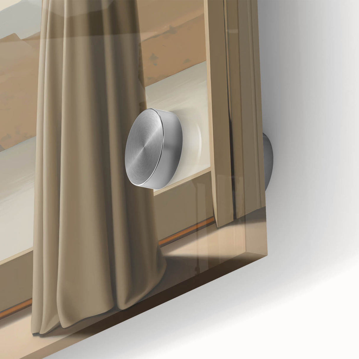 Electric Wall Art: Elegant Woman by the Window Minimalist Print