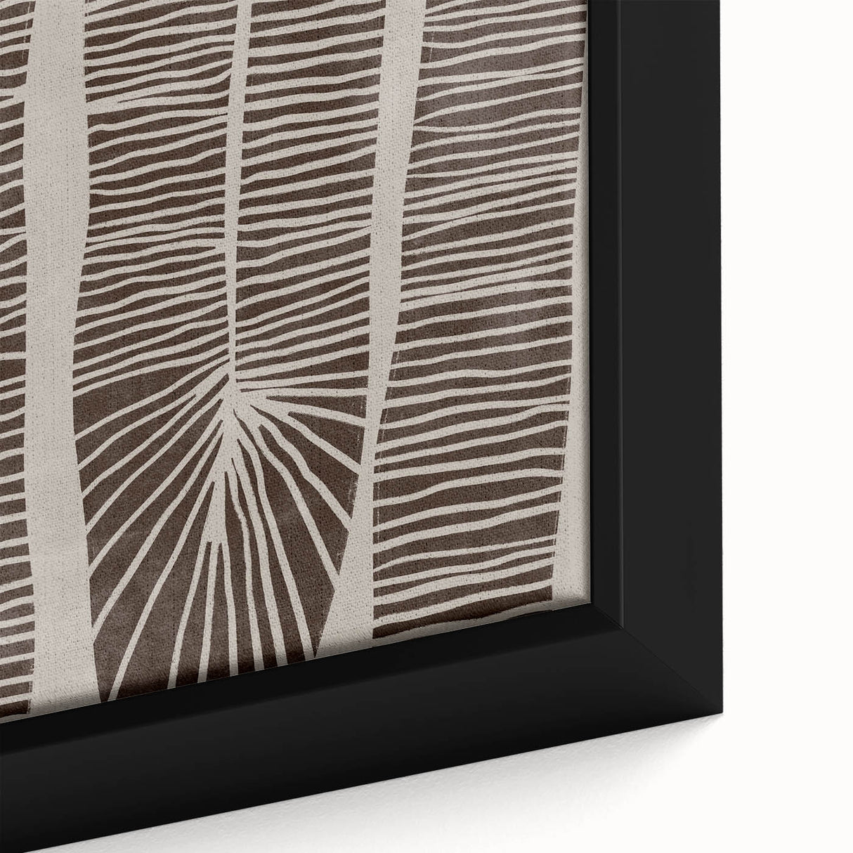 Mid Century Modern Art - Retro Minimalist Abstract Line Design in Brown