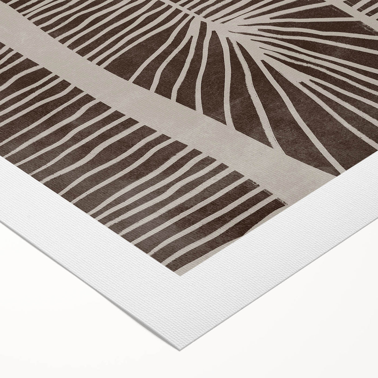 Mid Century Modern Art - Retro Minimalist Abstract Line Design in Brown