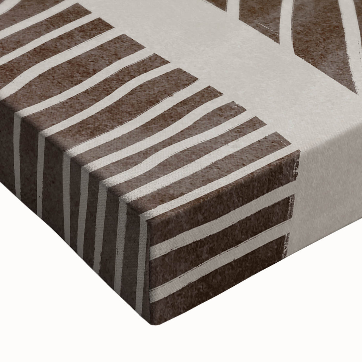 Mid Century Modern Art - Retro Minimalist Abstract Line Design in Brown