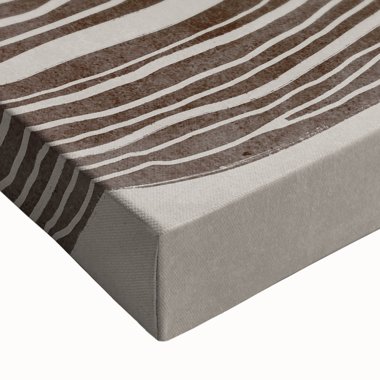 Mid Century Modern Art - Retro Minimalist Spiral Design in Brown Tones