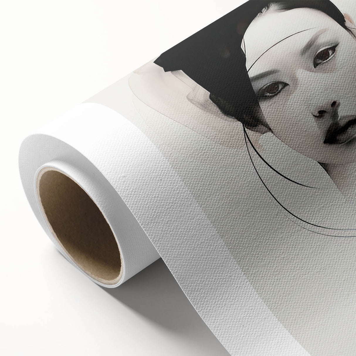 Minimalist Portrait Wall Art – Abstract Black and White Female Silhouette