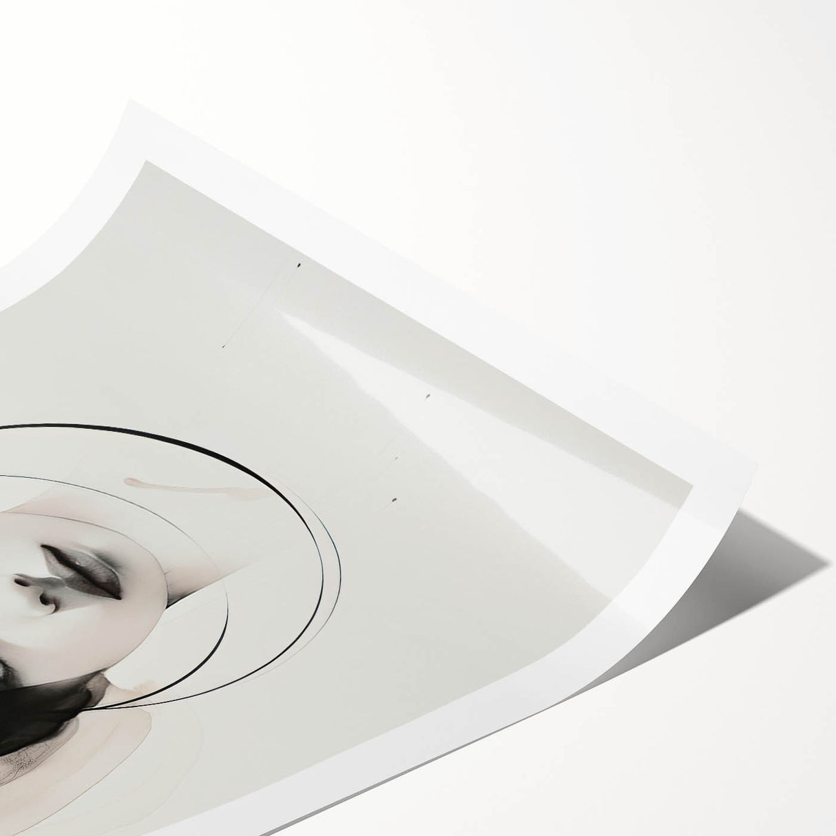 Minimalist Portrait Wall Art – Abstract Black and White Female Silhouette