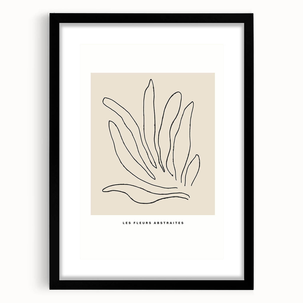 Minimalist Botanical Line Art: "Les Fleurs Abstraites" Modern Flower Print