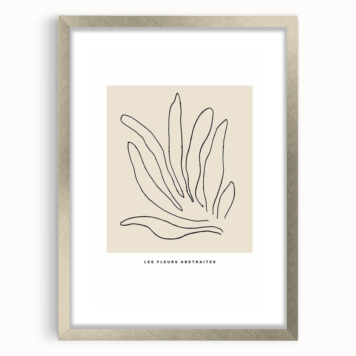 Minimalist Botanical Line Art: "Les Fleurs Abstraites" Modern Flower Print