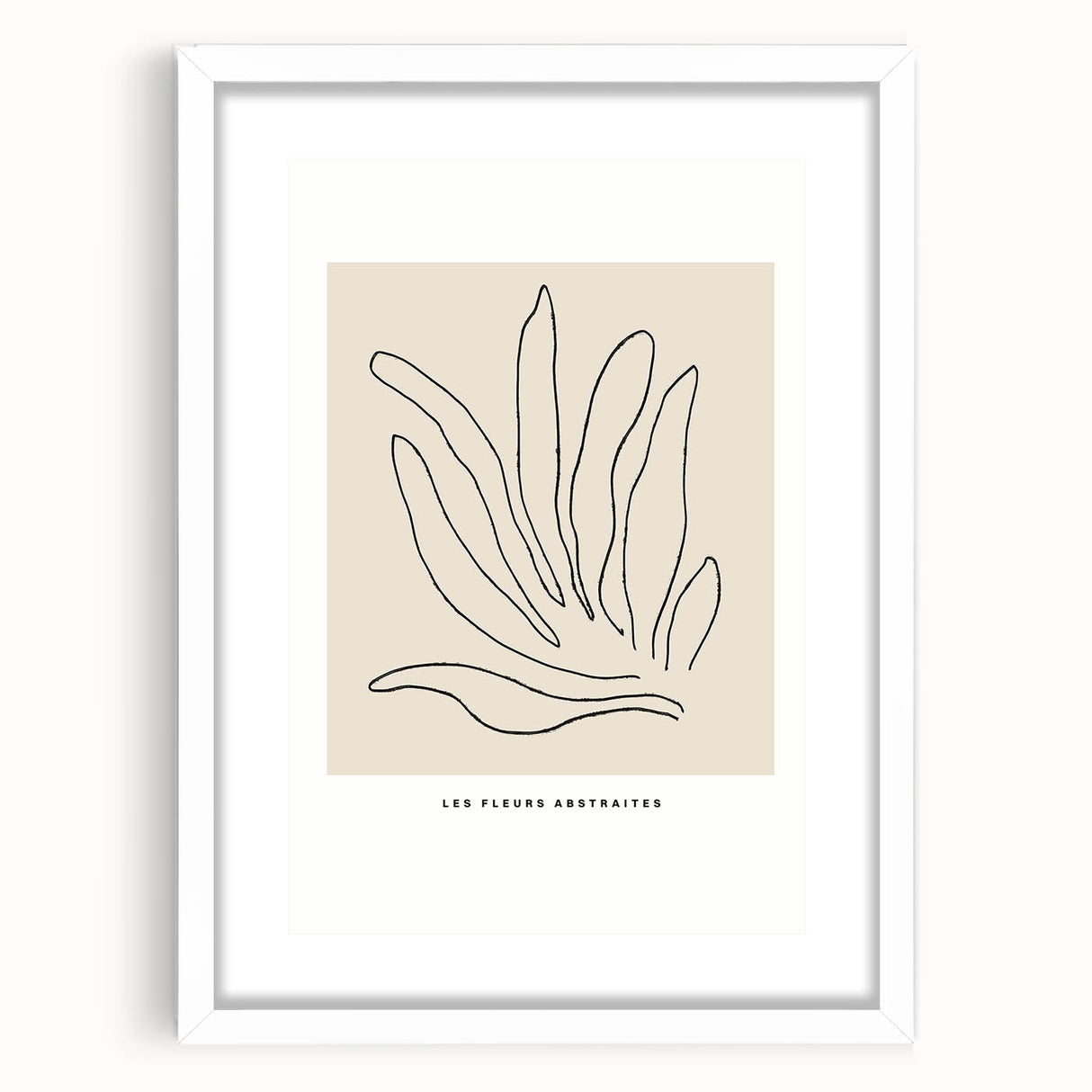 Minimalist Botanical Line Art: "Les Fleurs Abstraites" Modern Flower Print