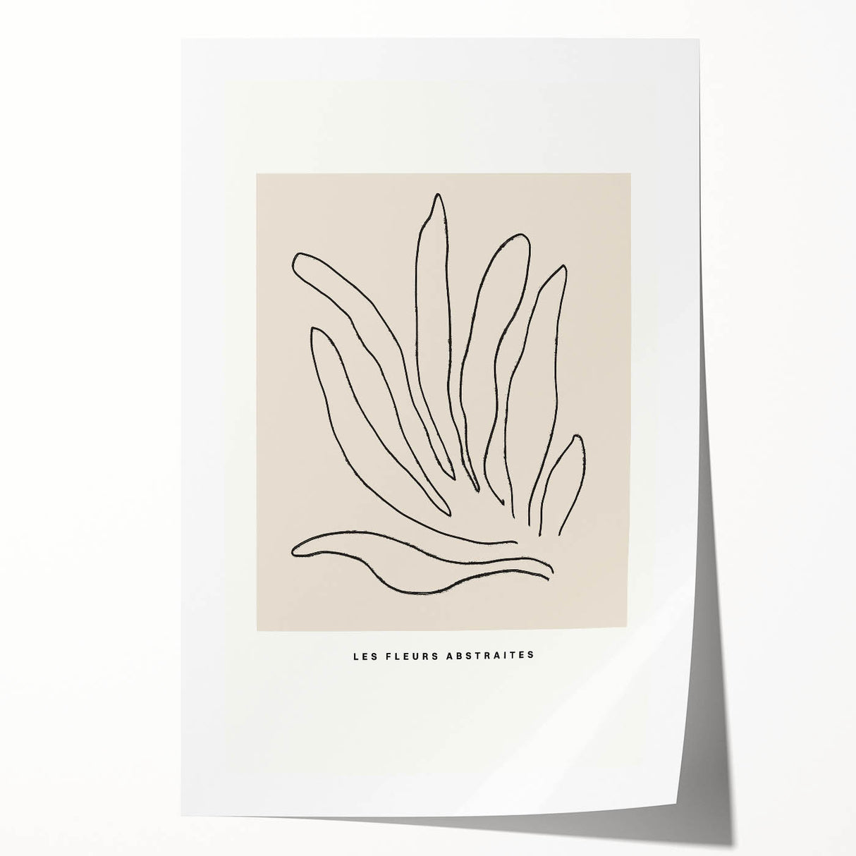 Minimalist Botanical Line Art: "Les Fleurs Abstraites" Modern Flower Print