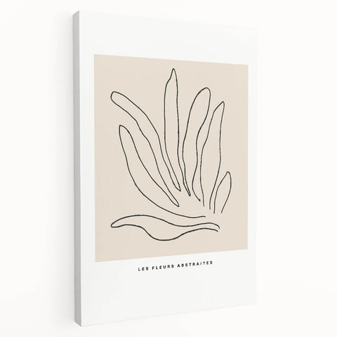 Minimalist Botanical Line Art: "Les Fleurs Abstraites" Modern Flower Print