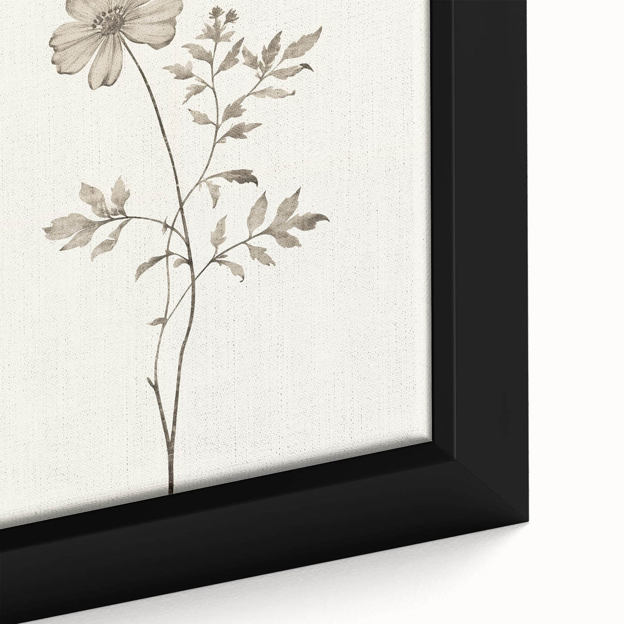 Minimalist Botanical Art: "Let’s Grow Wildflowers" Modern Floral Print