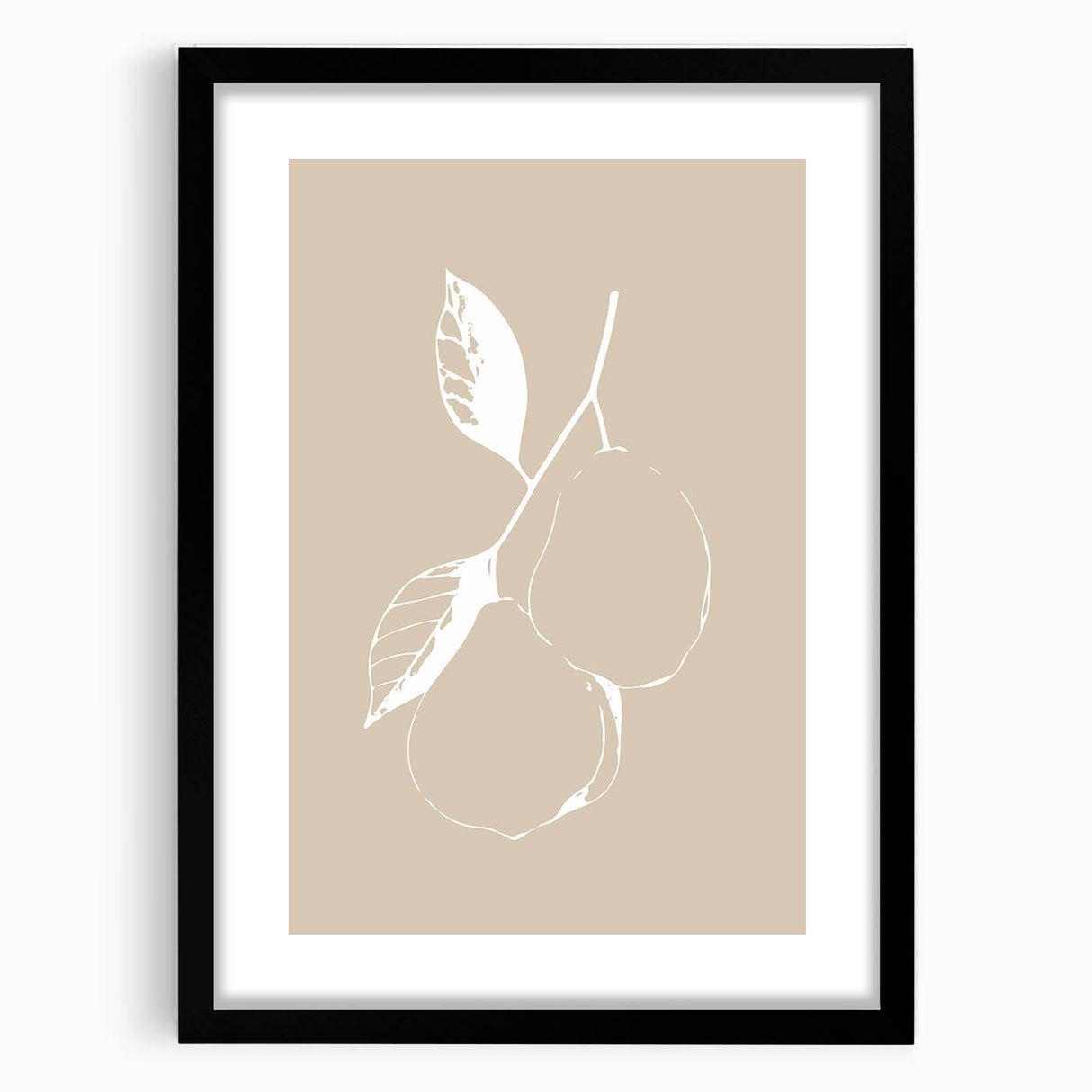 Minimalist Wall Art - Elegant Pear Design for Modern Home Decor
