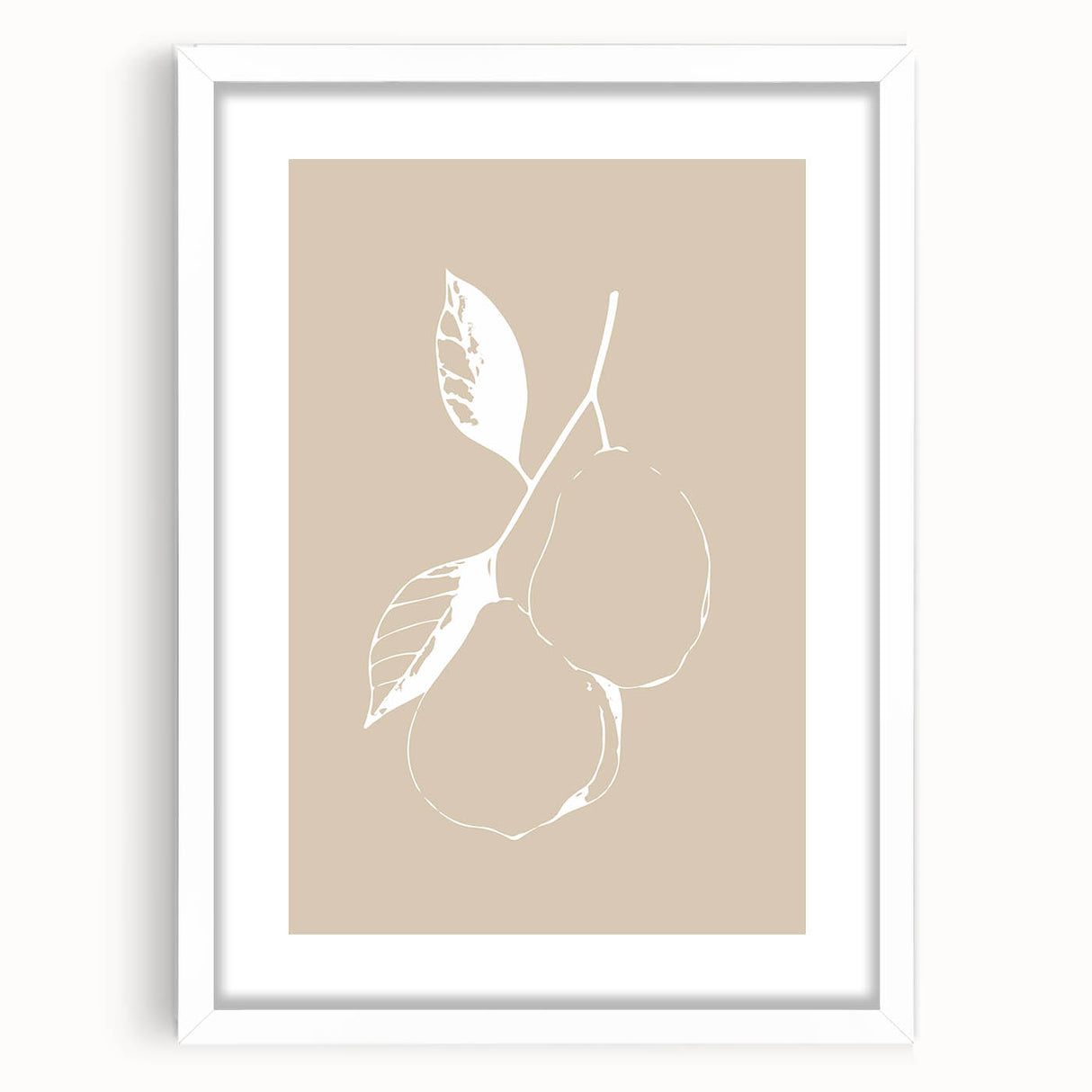 Minimalist Wall Art - Elegant Pear Design for Modern Home Decor