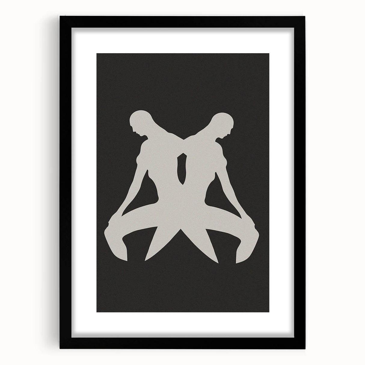 Minimalist Silhouette Art – Abstract Modern Figure Wall Decor in Black