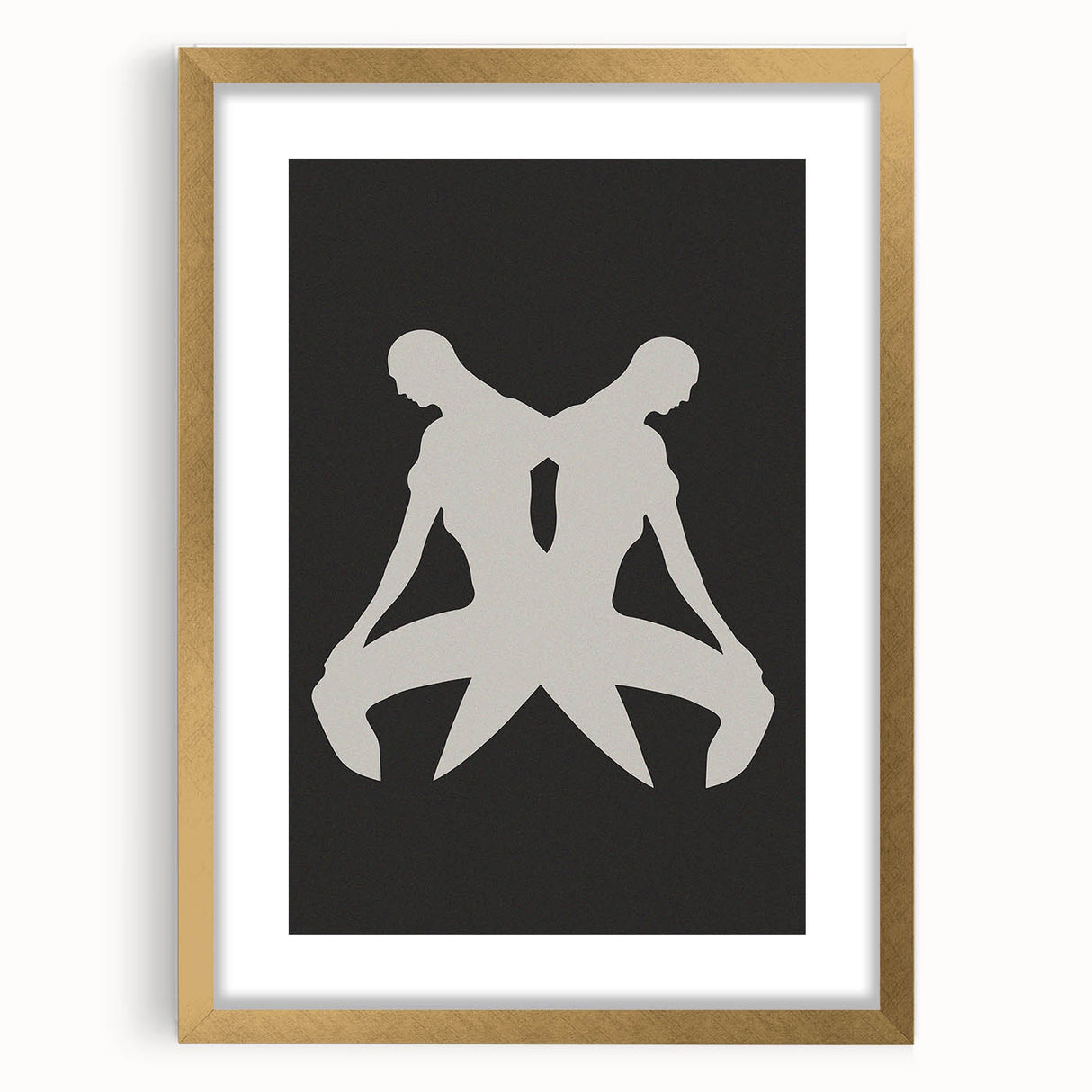 Minimalist Silhouette Art – Abstract Modern Figure Wall Decor in Black