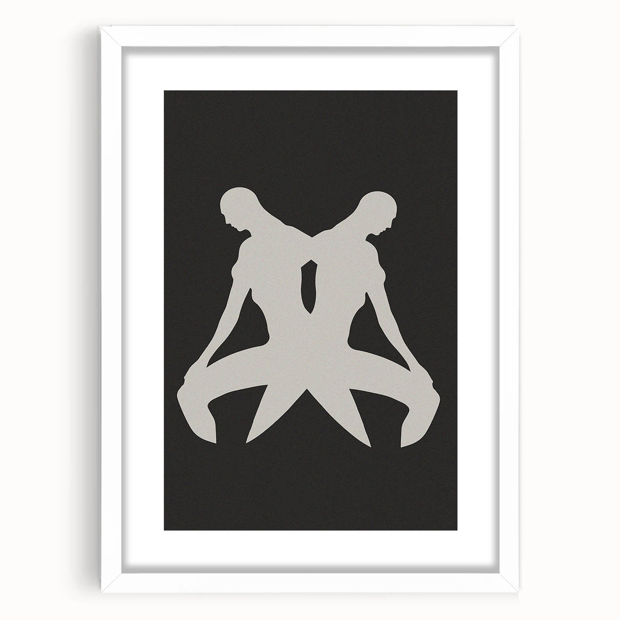 Minimalist Silhouette Art – Abstract Modern Figure Wall Decor in Black