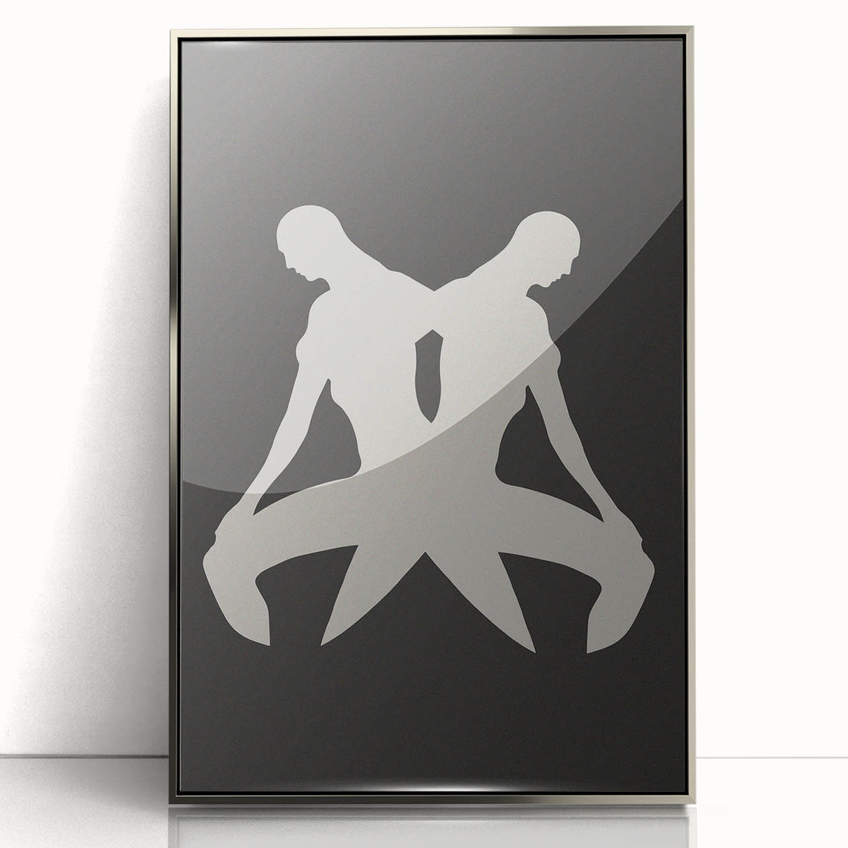 Minimalist Silhouette Art – Abstract Modern Figure Wall Decor in Black