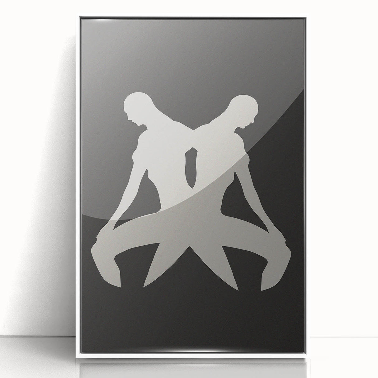 Minimalist Silhouette Art – Abstract Modern Figure Wall Decor in Black