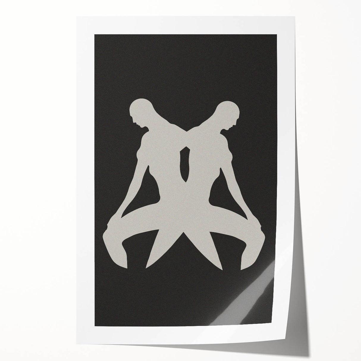 Minimalist Silhouette Art – Abstract Modern Figure Wall Decor in Black