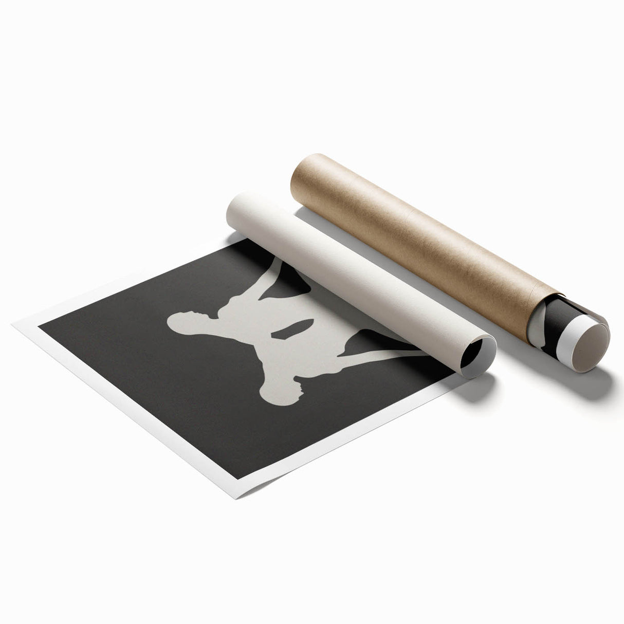 Minimalist Silhouette Art – Abstract Modern Figure Wall Decor in Black