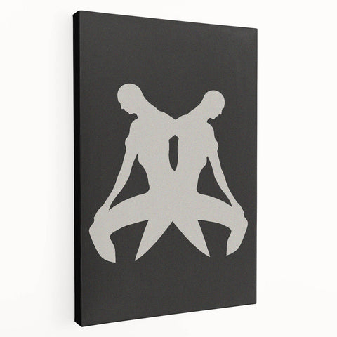 Minimalist Silhouette Art – Abstract Modern Figure Wall Decor in Black