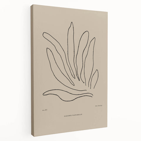 Minimalist Botanical Study – Modern Abstract Line Art for Wall Decor