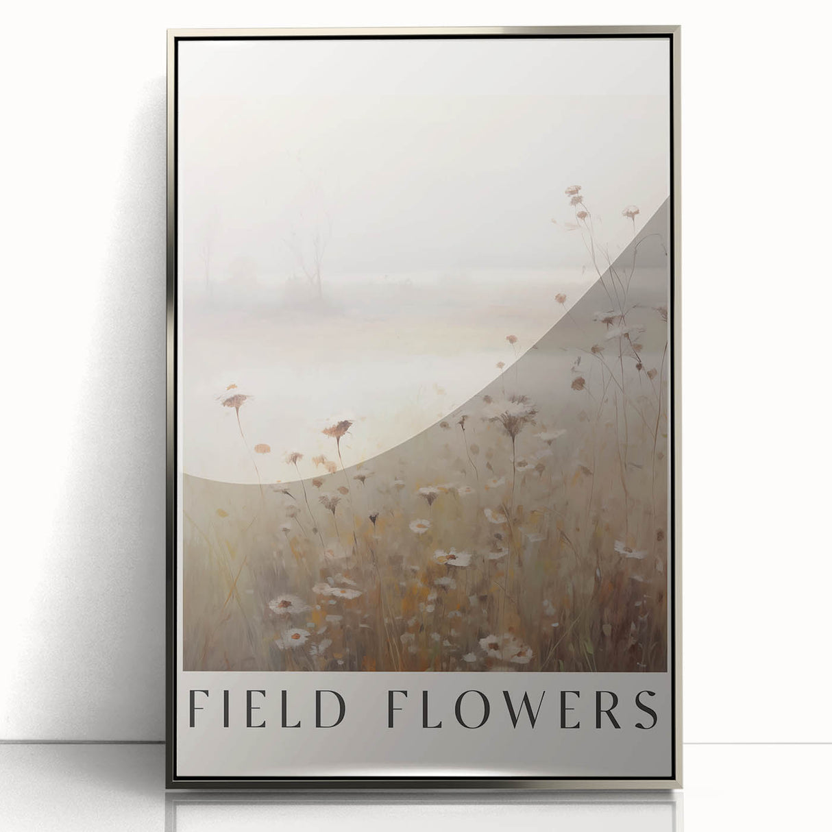 Field Flowers Minimalist Art – Elegant Nature-Inspired Wall Decor