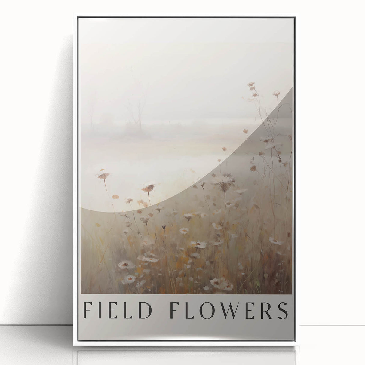 Field Flowers Minimalist Art – Elegant Nature-Inspired Wall Decor