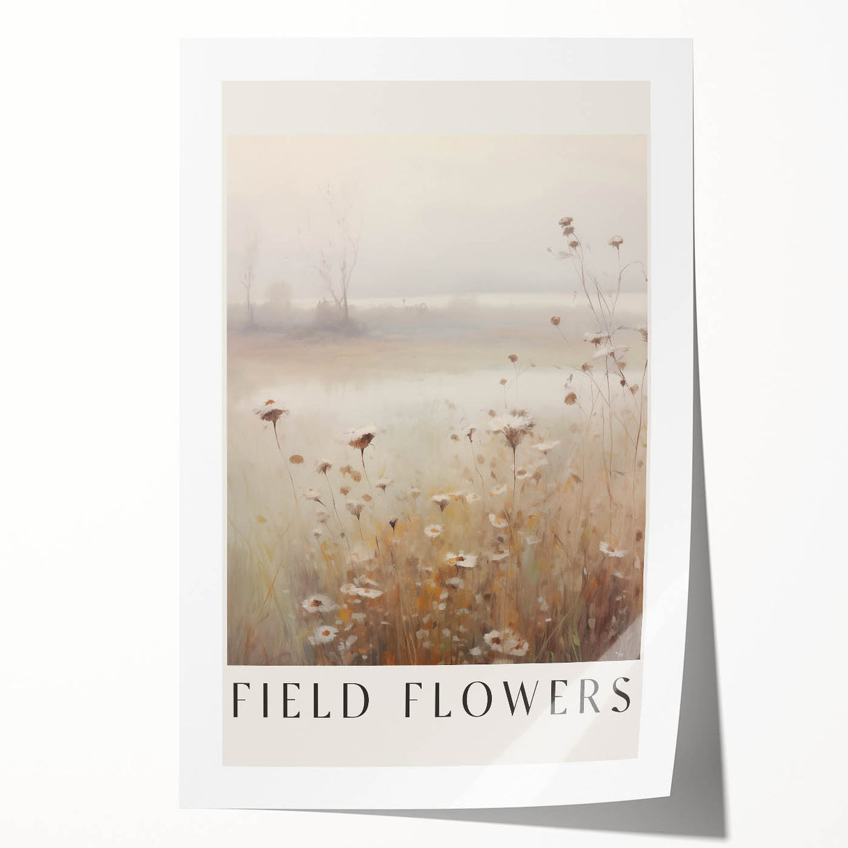 Field Flowers Minimalist Art – Elegant Nature-Inspired Wall Decor