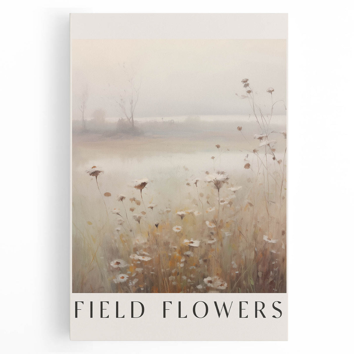 Field Flowers Minimalist Art – Elegant Nature-Inspired Wall Decor
