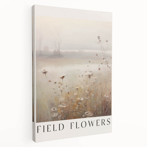 Field Flowers Minimalist Art – Elegant Nature-Inspired Wall Decor