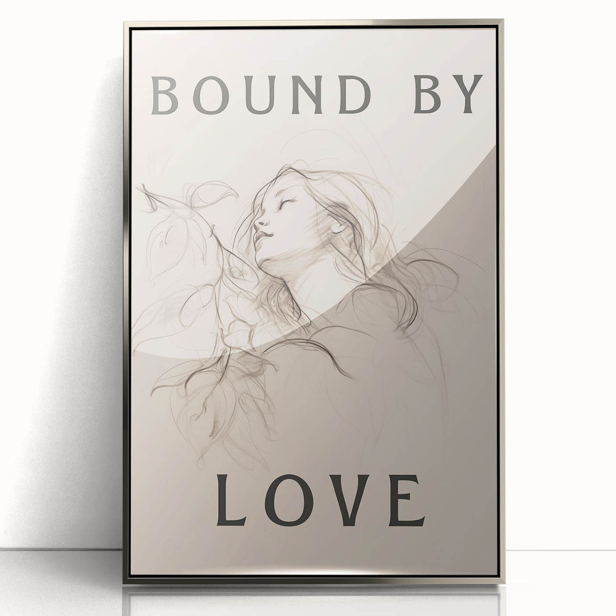 Bound by Love Minimalist Art – Elegant Line Drawing for Modern Spaces