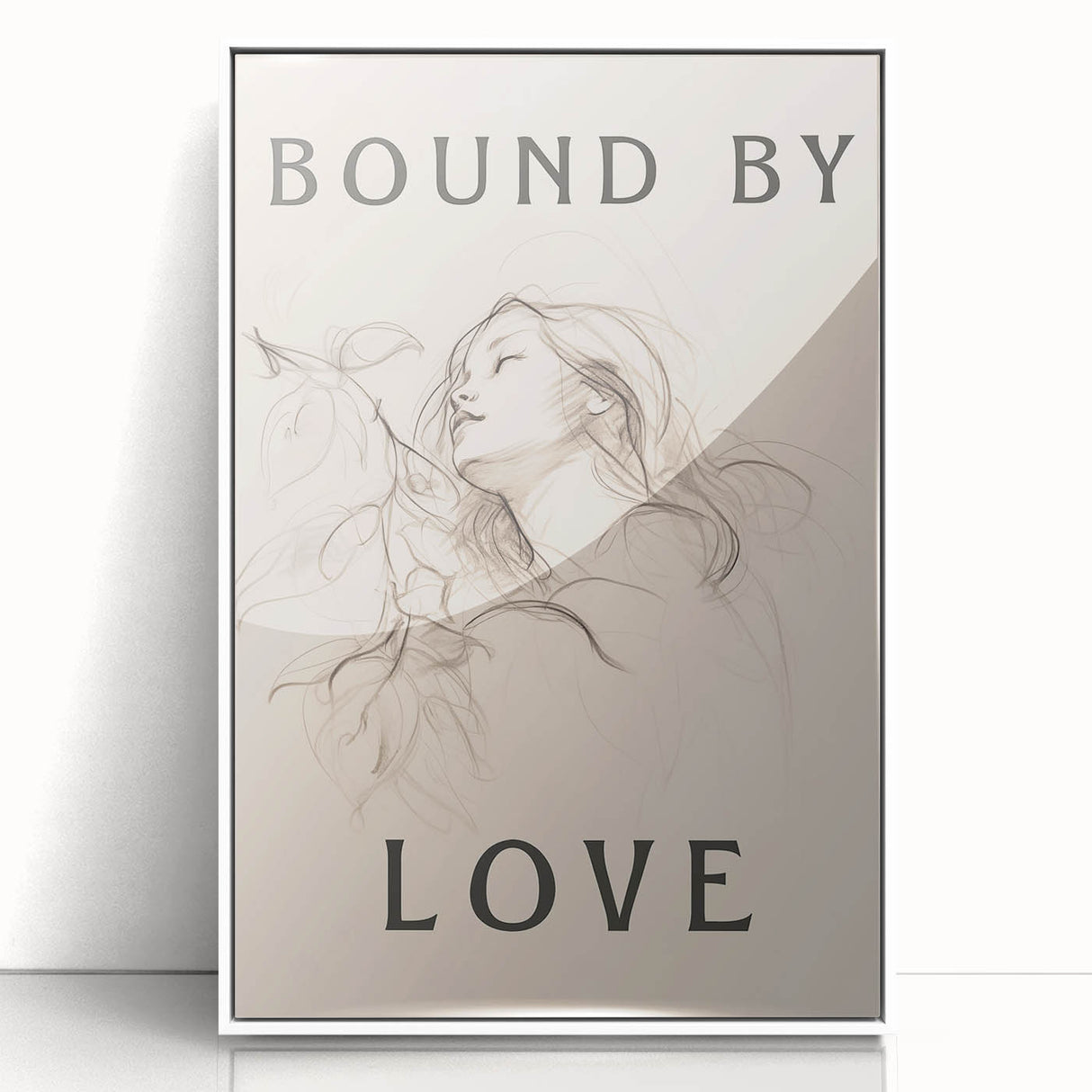 Bound by Love Minimalist Art – Elegant Line Drawing for Modern Spaces