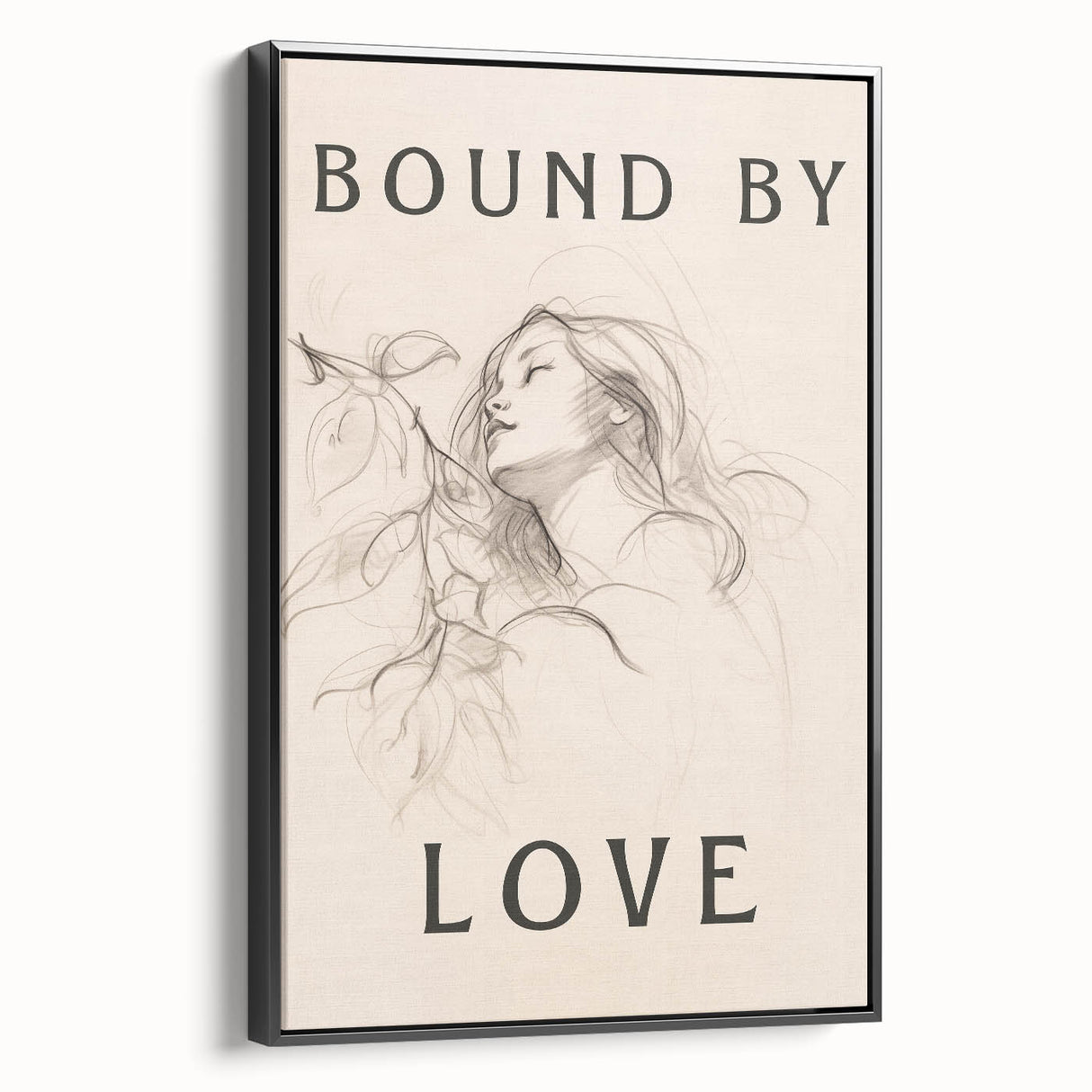 Bound by Love Minimalist Art – Elegant Line Drawing for Modern Spaces