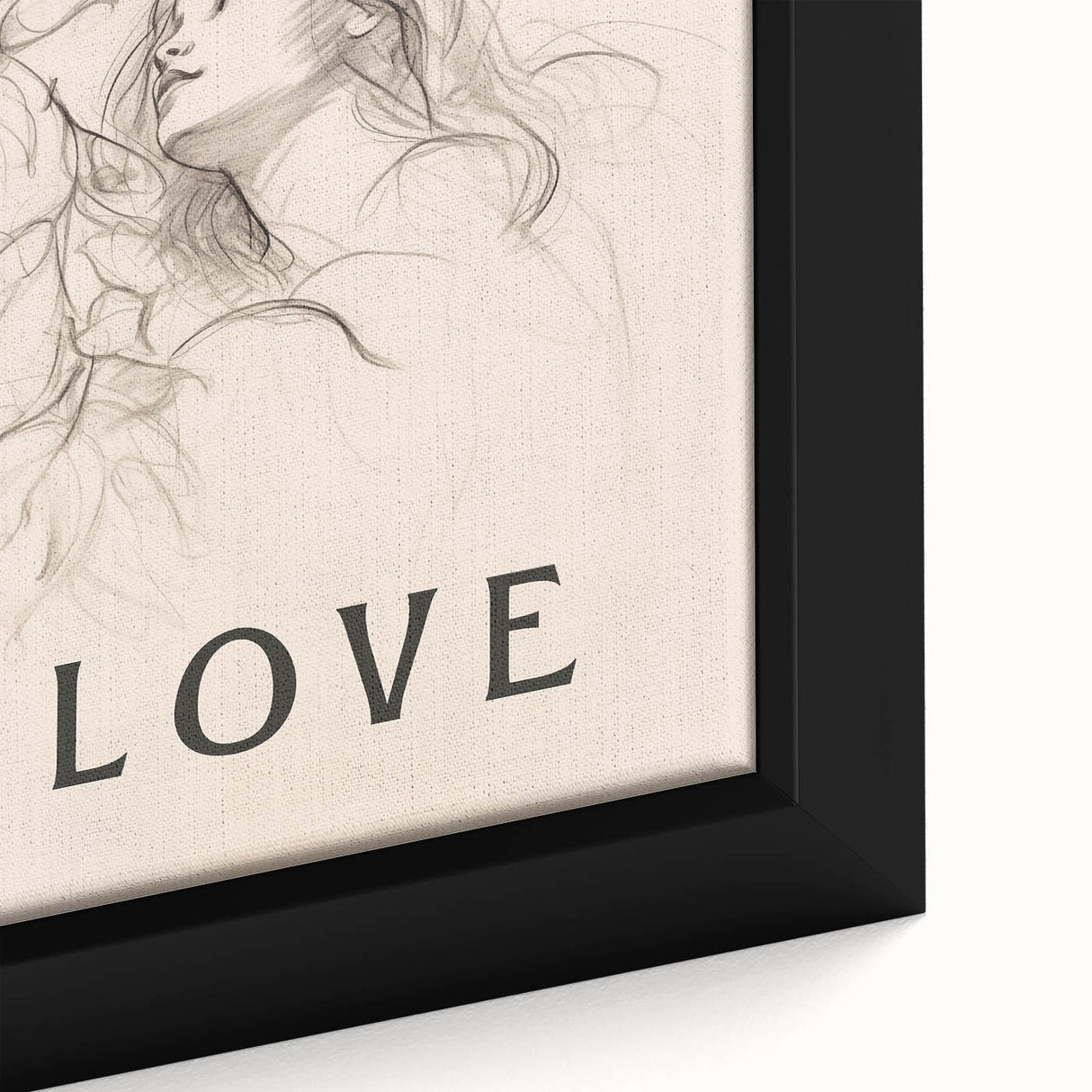 Bound by Love Minimalist Art – Elegant Line Drawing for Modern Spaces