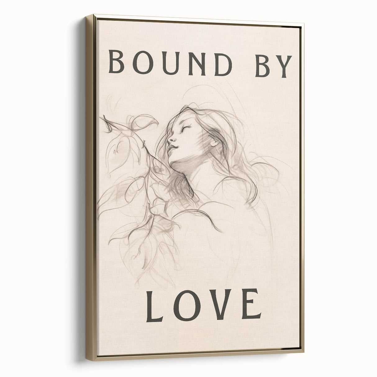 Bound by Love Minimalist Art – Elegant Line Drawing for Modern Spaces