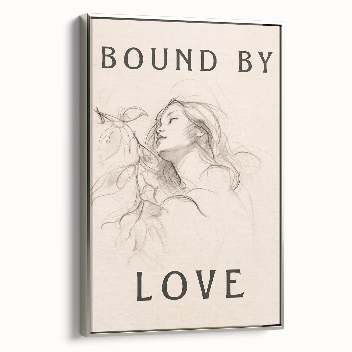 Bound by Love Minimalist Art – Elegant Line Drawing for Modern Spaces