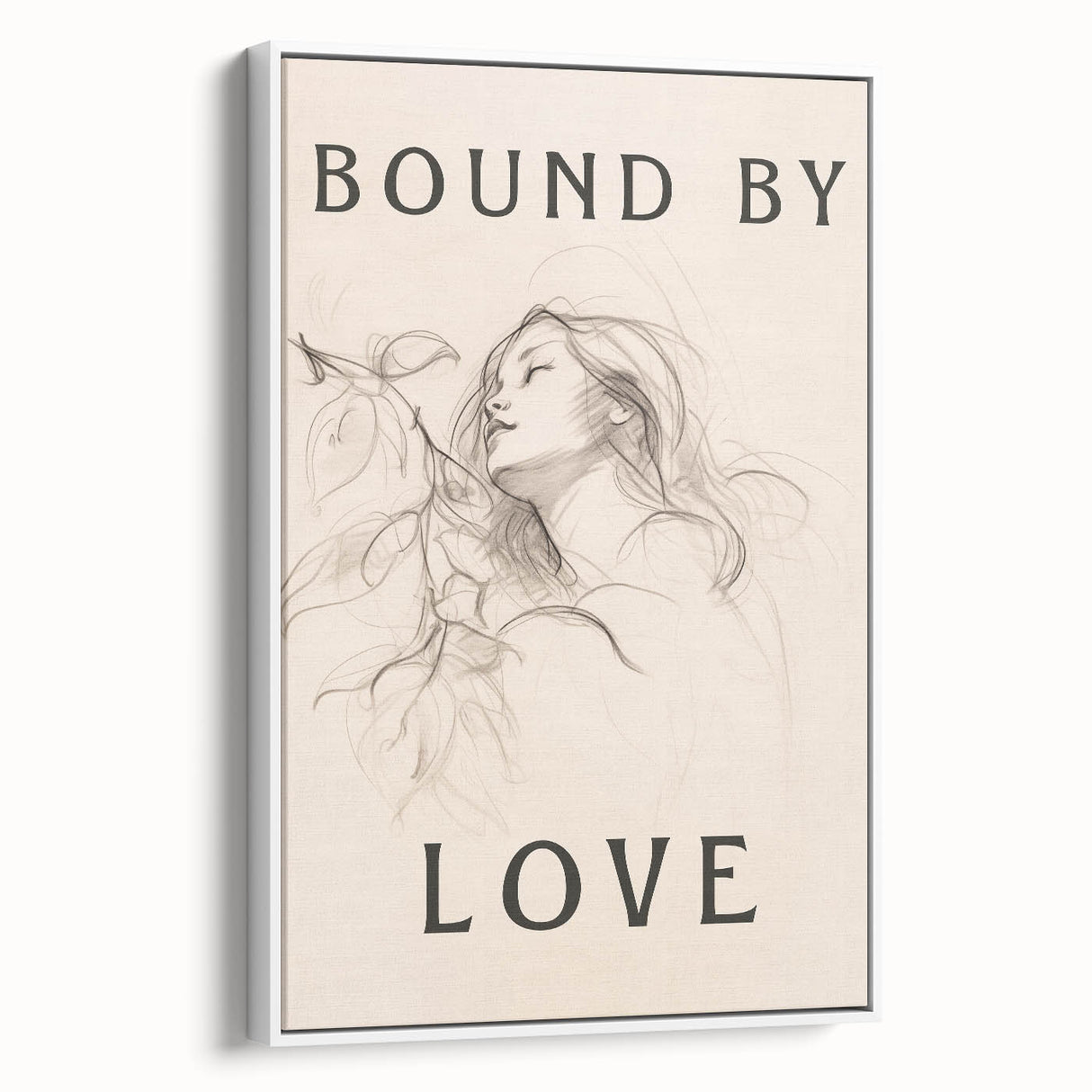 Bound by Love Minimalist Art – Elegant Line Drawing for Modern Spaces
