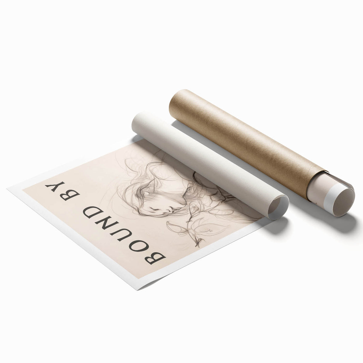 Bound by Love Minimalist Art – Elegant Line Drawing for Modern Spaces