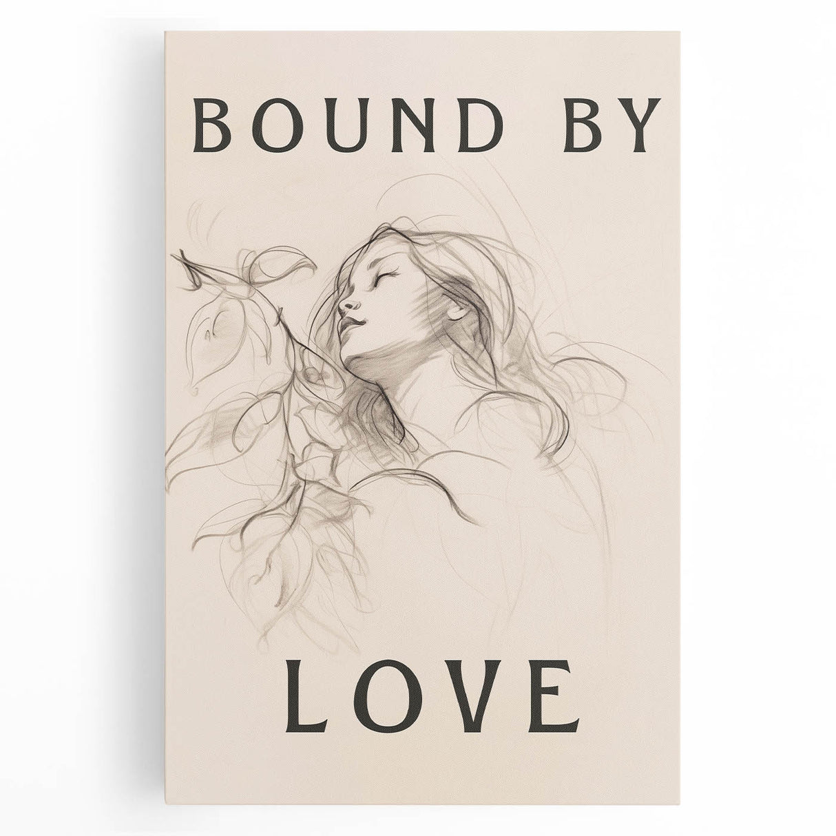 Bound by Love Minimalist Art – Elegant Line Drawing for Modern Spaces