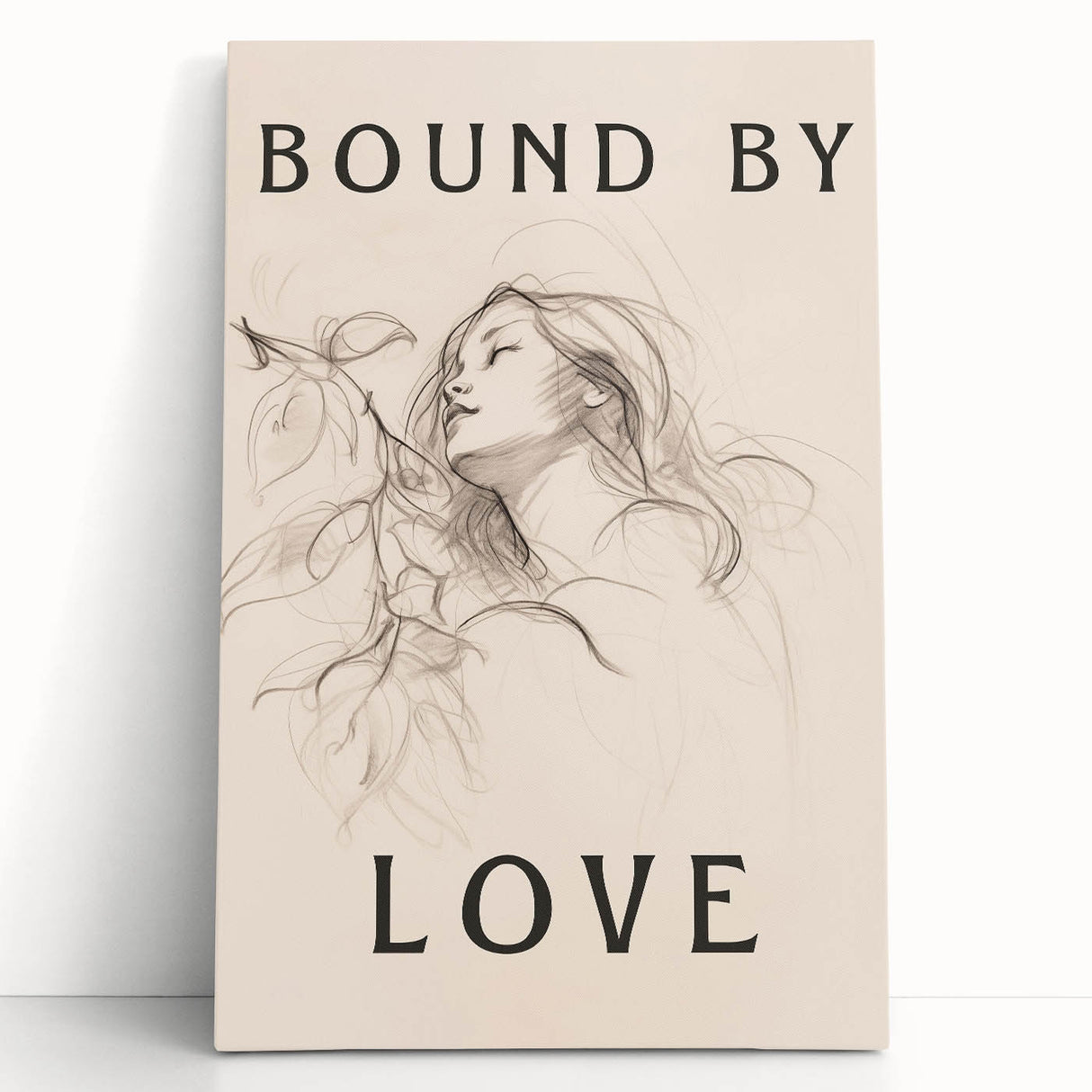 Bound by Love Minimalist Art – Elegant Line Drawing for Modern Spaces