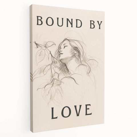 Bound by Love Minimalist Art – Elegant Line Drawing for Modern Spaces