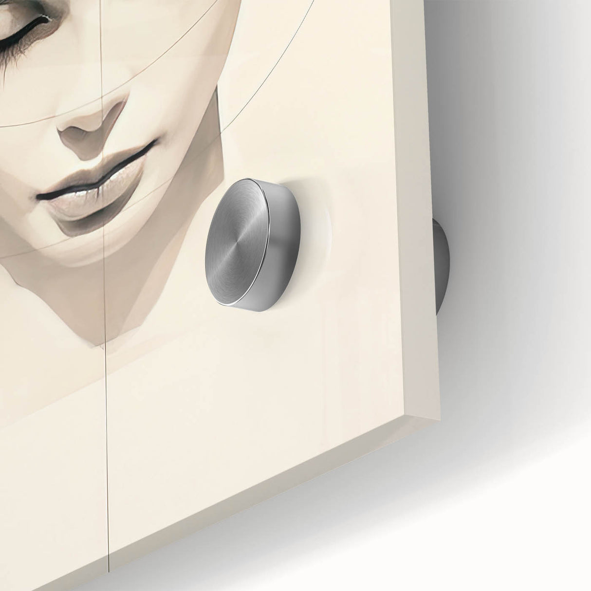 Minimalist Portrait Wall Art – Abstract Black and White Female Silhouette