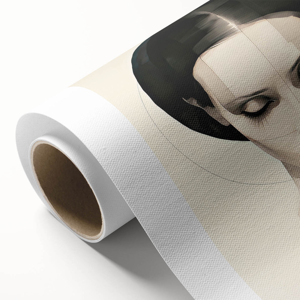 Minimalist Portrait Wall Art – Abstract Black and White Female Silhouette