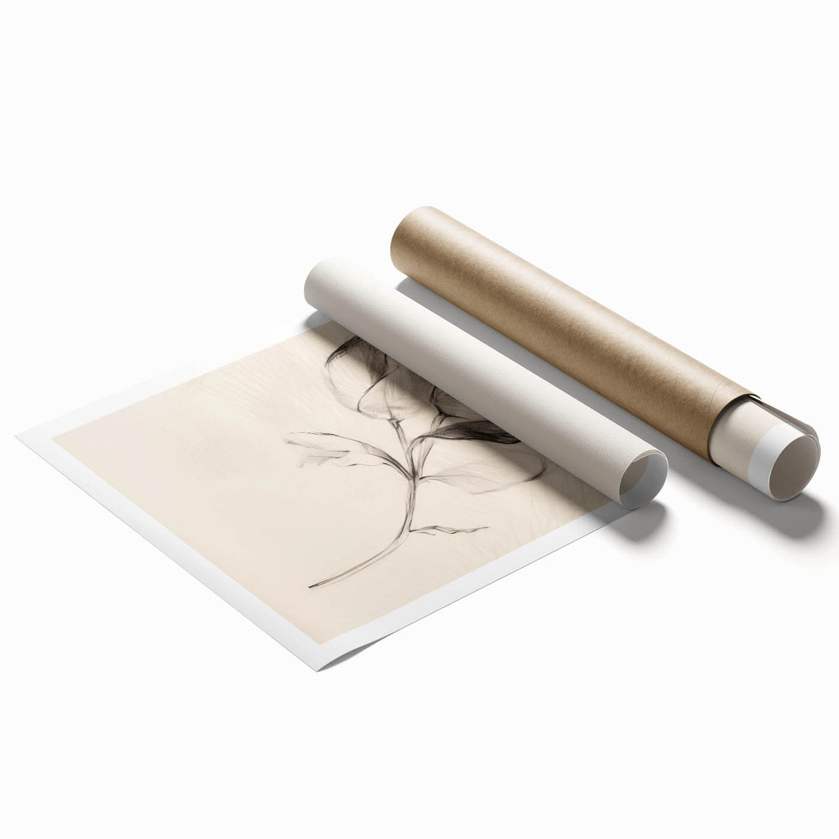 Minimalist Leaf Sketch – Modern Line Art for Clean and Simple Decor